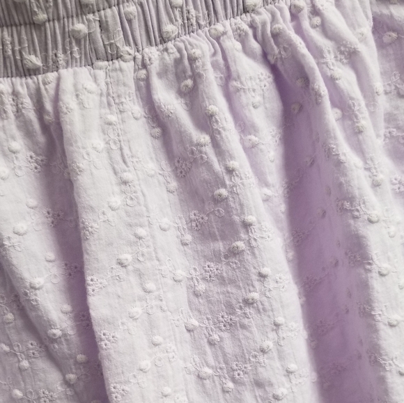 Lavender ruffle boxer lounge shorts elastic waist - Picture 3 of 4